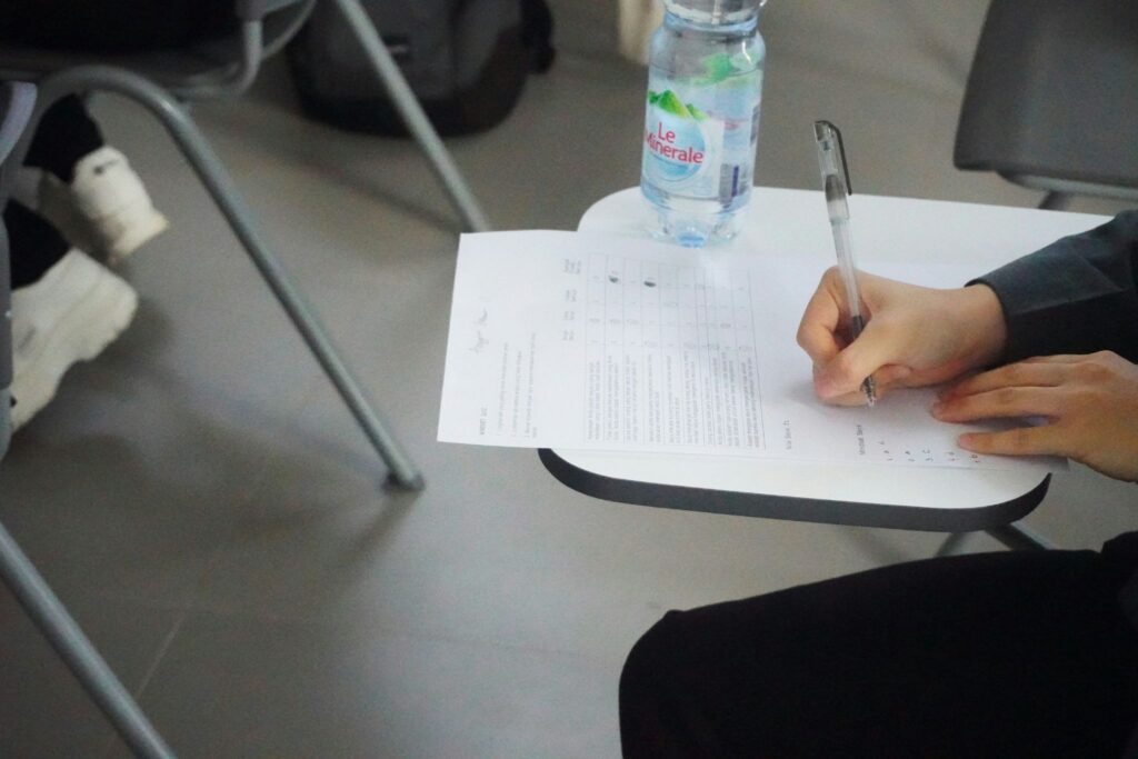 A person taking a driver’s test.