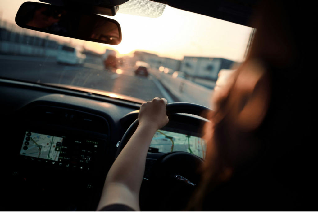 A first-time drive staying safe and confident on a freeroad.